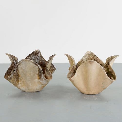 Willy Guhl, Pair of Large Tulip Planters, 1960s