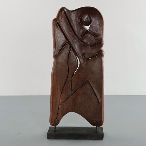 Philippe Scrive, Monumental Wood Sculpture, The Shield, 1984, France