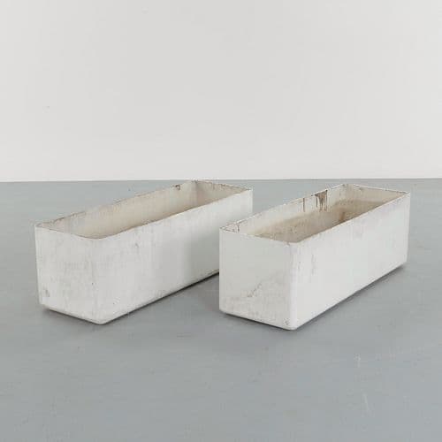 Willy Guhl, Pair of Large Rectangular Planters, 1960s