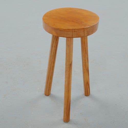 Brutalist Wood Stool, 1960s