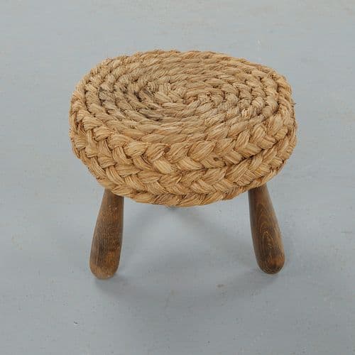 Audoux Minet, Small Rope Stool, 1960s