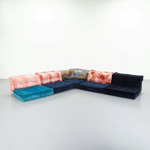 Hans Hopfer for Roche Bobois, 10-Piece Mah Jong Sofa with Kenzo Fabric, 2000s