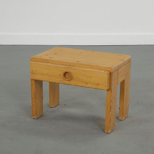 Charlotte Perriand for Les Arcs 1600, Pine Nightstand, 1960s