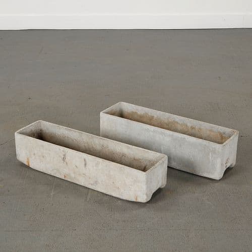 Willy Guhl, Pair of Rectangular Planters, 1960s