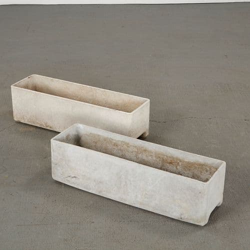 Willy Guhl, Pair of Rectangular Planters, 1960s
