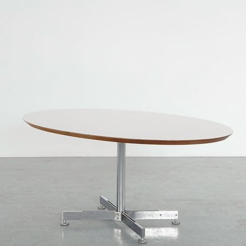 White Oval Dining Table by Georges Frydman, sold at Circa