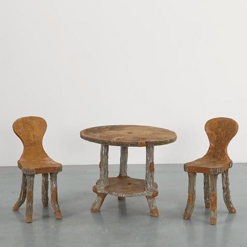 Faux Bois Dining Set, 1960s