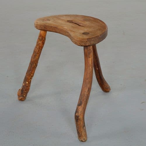 Brutalist Crescent Seat Stool, 1960s