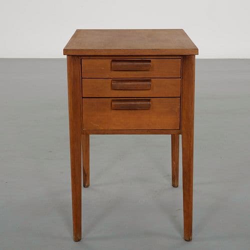 Scandinavian Three-Drawer Nightstand, 1960s