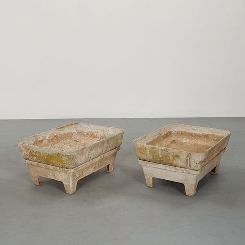 Willy Guhl, Pair of Tray Planters, 1960s