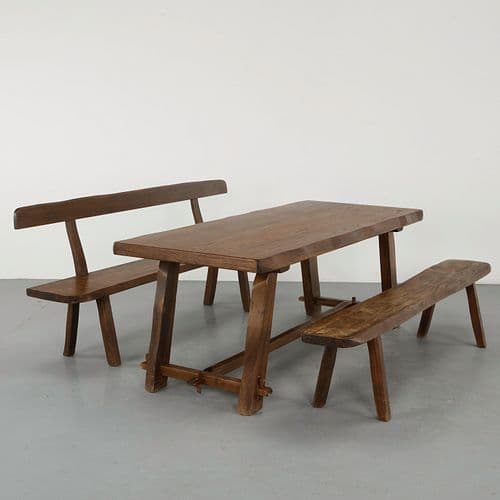 Brutalist Dining Set by Olavi Hänninen, sold at Circa