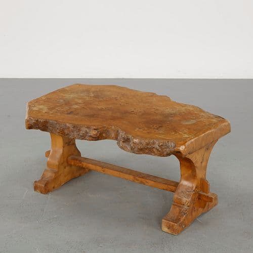 Brutalist Live Edge Wood Coffee Table in the style of Nakashima, 1960s