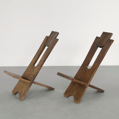 Pair of Brutalist West African Chairs, 1960s
