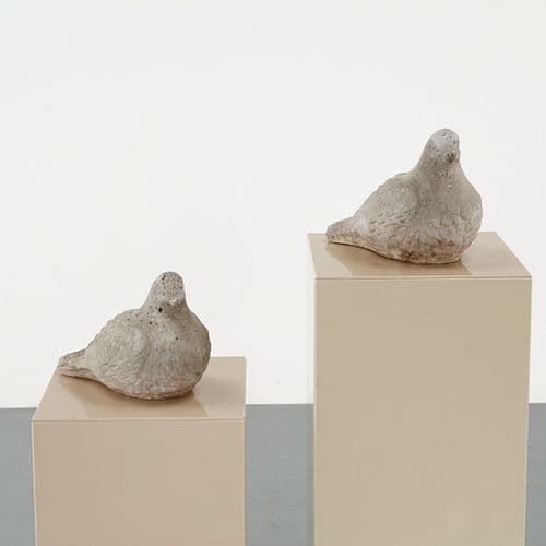 Pair of Concrete Bird Statues, 1960s
