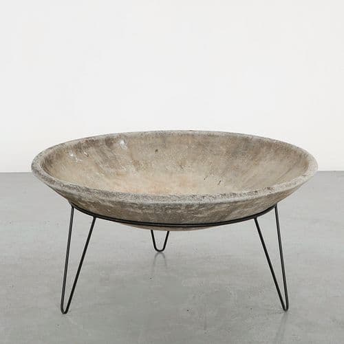 Willy Guhl, Large Bowl Planter on Stand, 1960s