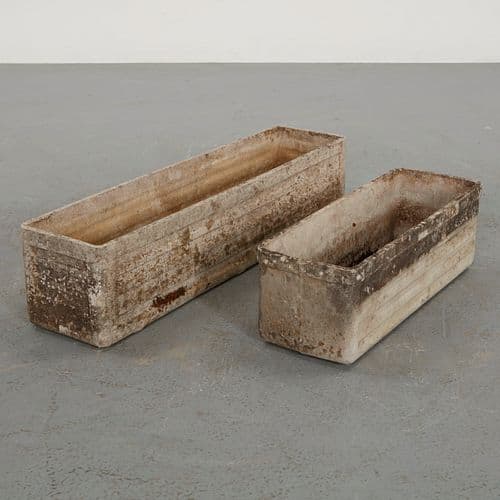 Willy Guhl, Pair of Rectangular Planters, 1960s