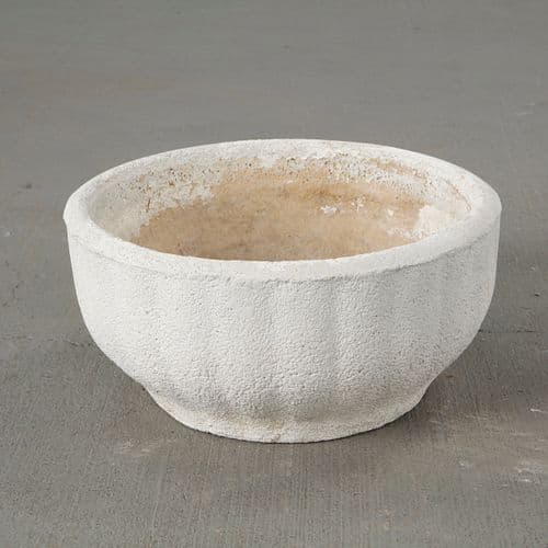 Low Circular Stone Basin Planter, 1960s