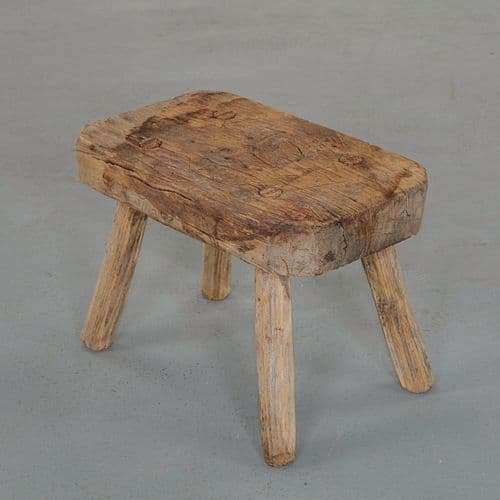 Primitive Rectangular Stool, 1950s