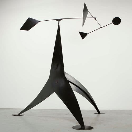 Monumental Black Contemporary French Metal Sculpture Artisan-Crafted, 1980s