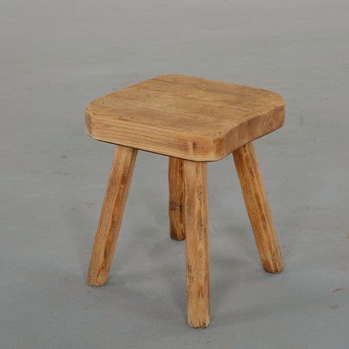 Brutalist Tripod Stool in the Spirit of Charlotte Perriand, France, 1960s