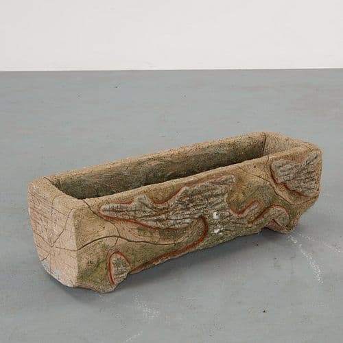 Faux Bois Log Planter, 1960s