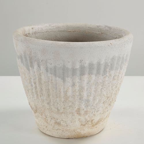 White Cast Stone Planter, 1960s