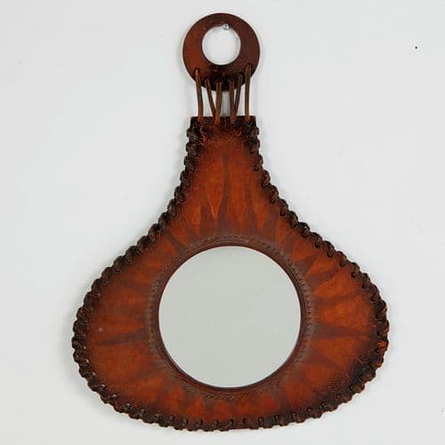 Farkas Klara, Leather Mirror, 1970s
