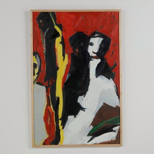 Eric K. Fiazi, Abstract Painting, Oil on Canvas, 1998