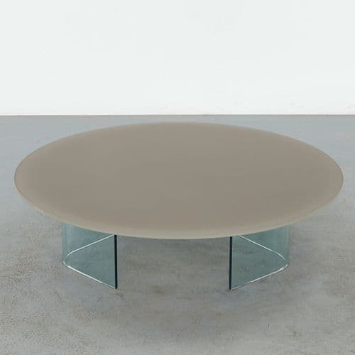 GLAS Italia Lindos Round Tinted Glass Coffee Table