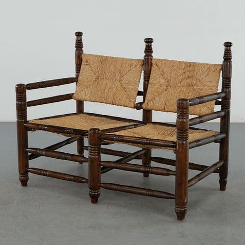 Charles Dudouyt, Rope and Wood Bench, 1940s