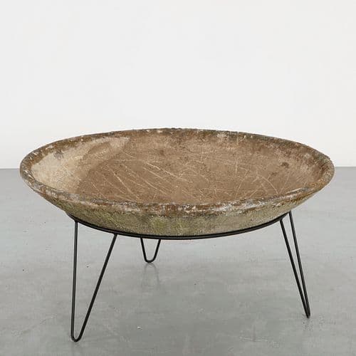 Willy Guhl, Large Bowl Planter on Stand, 1960s