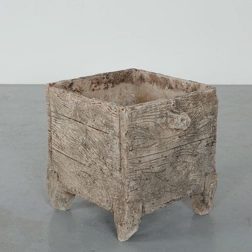 Rectangular Faux Bois Planter, 1960s