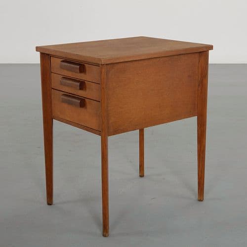Scandinavian Three-Drawer Nightstand, 1960s