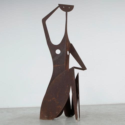 Contemporary French Metal Sculpture, Artisan-Crafted, 1980s
