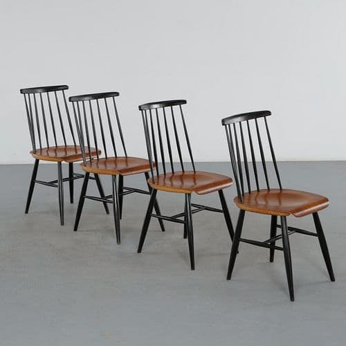 Ilmari Tapiovaara, Set of Four Wood Chairs, 1950s