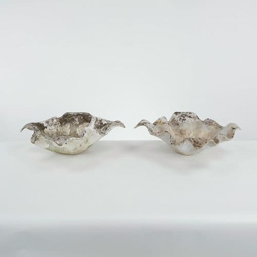 Willy Guhl, Pair of Small Elephant Ear Planters, 1960s