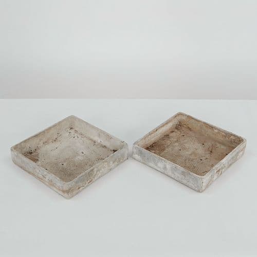 Willy Guhl, Pair of Square Tray Planters, 1960s