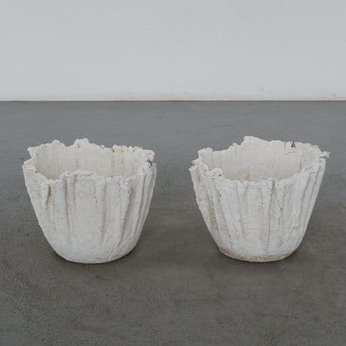 Pair of Organic-Form Concrete Planters, 1960s