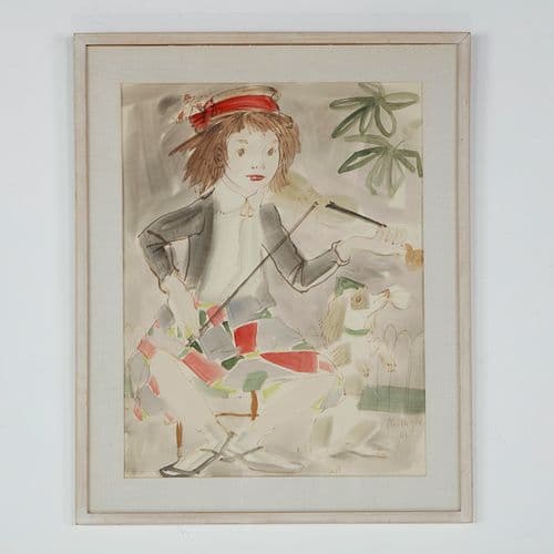 Philippe Henri Noyer, Watercolor Painting, Signed 1960s