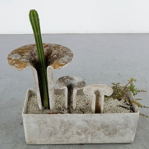 Willy Guhl, Set of Three Trumpet Concrete Planters, Graduated Sizes