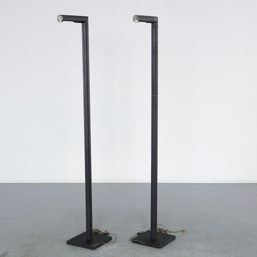 Pair of Mid-Century Metal Tube Floor Lamps, 1970s