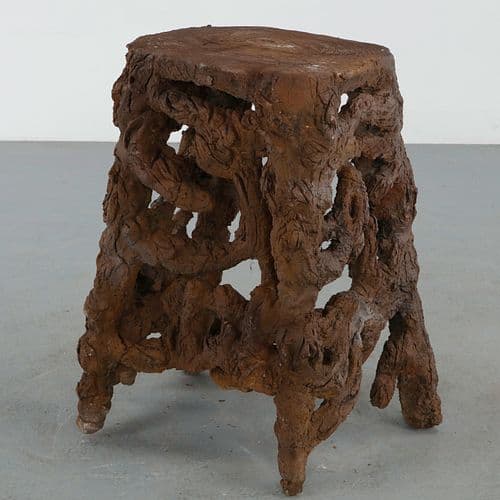 Sculptural Faux Bois Side Table