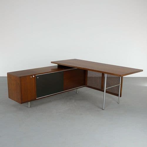 George Nelson for Herman Miller Mahogany Desk, 1970s