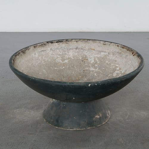 Willy Guhl, Bowl Planter on Concrete Stand, 1960s