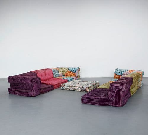 Hans Hopfer for Roche Bobois, 13-Piece Missoni Mah Jong Modular Sofa, 2000s