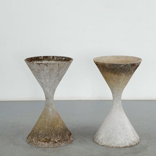 Willy Guhl, Pair of Medium Diabolo Planters, 1960s