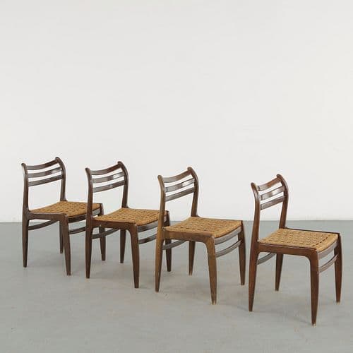Niels Otto Moller for J.L. Mollers Mobelfabrik, Set of Four Model 78 Dining Chairs, 1960s