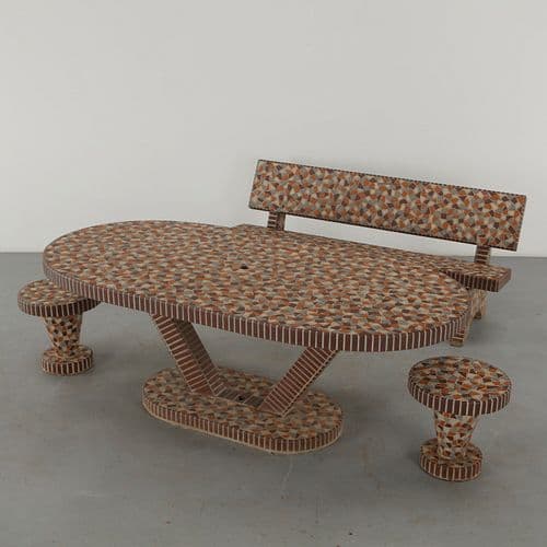 Mosaic Outdoor Dining Set, 1960s