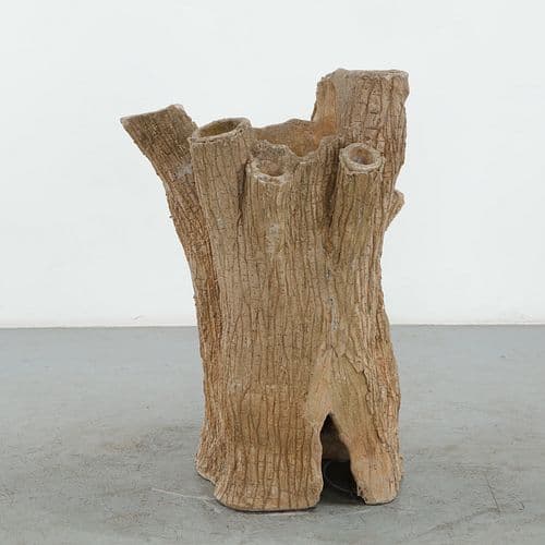 Sculptural Faux Bois Tree Trunk Planter, 1970s