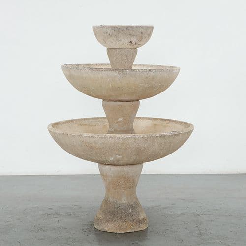 Monumental Cast Stone Fountain, 1960s